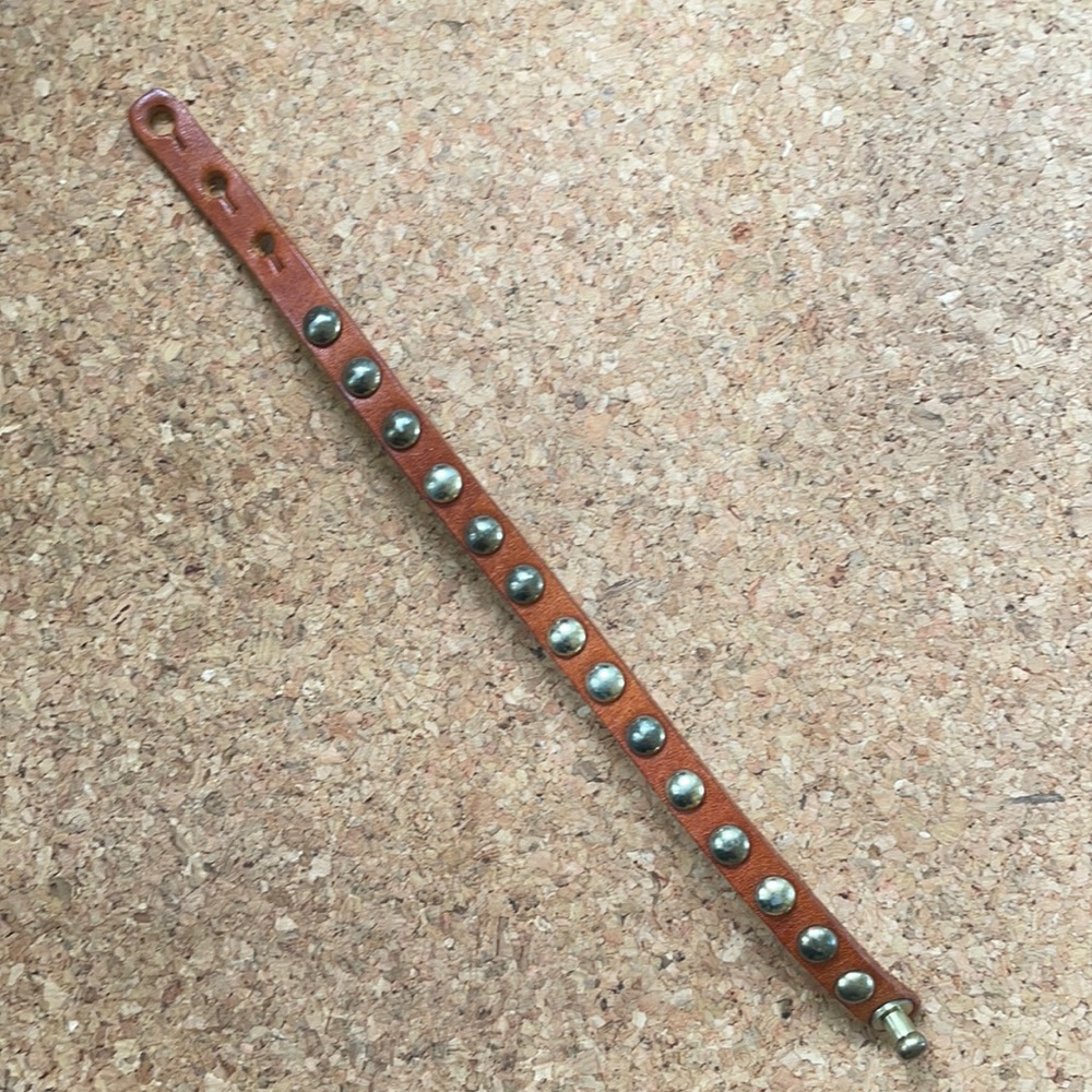 Leather studded bracelet